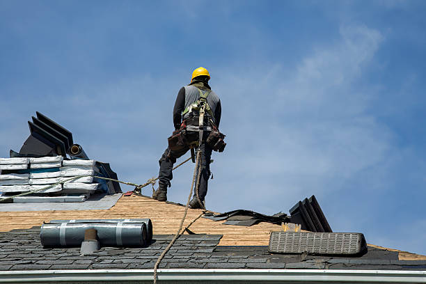 Professional Roof Replacement technician working in Bordentown, NJ
